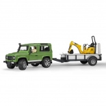 Bruder - Τζιπ Land Rover με Καρότσα & Εκσκαφέα CAT