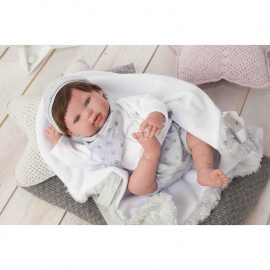 Μωρό Reborn Alejandro 45εκ. με Μαλλιά και Κουβερτάκι Munecas Arias (98040)