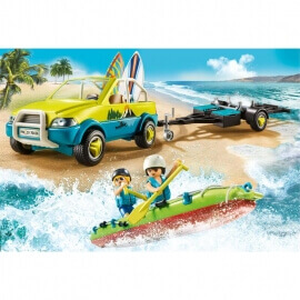 Playmobil Family Fun - Αυτοκίνητο με ανοιχτή Οροφή και Κανό (70436)