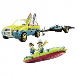 Playmobil Family Fun - Αυτοκίνητο με ανοιχτή Οροφή και Κανό (70436)