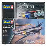 Πολεμικό Αεροπλάνο Yakovlev Yak-3 1/72- Σετ Δώρου με Χρώματα & Κόλλα Revell 63894