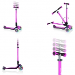 Πατίνι Globber Scooter Elite Deluxe Deep Pink με τροχούς LED