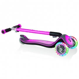 Πατίνι Globber Scooter Elite Deluxe Deep Pink με τροχούς LED