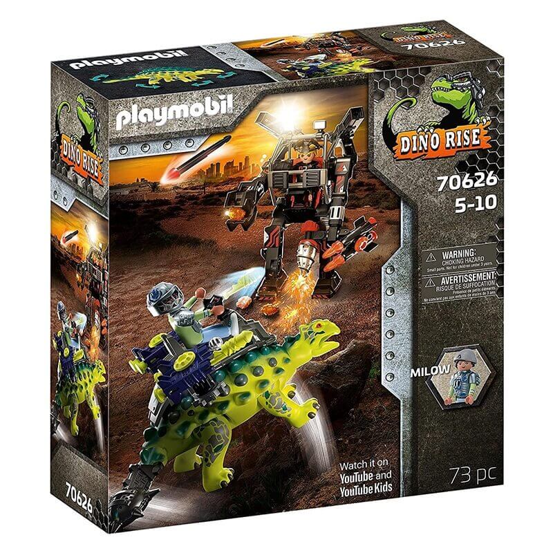 Playmobil Δεινόσαυροι - Αγκυλόσαυρος με μαχητή εναντίον ρομπότ (70626)