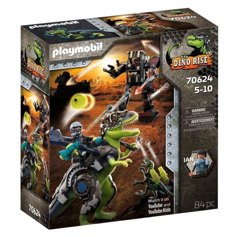 Playmobil Δεινόσαυροι - T-Rex: Η μάχη των γιγάντων (70624)