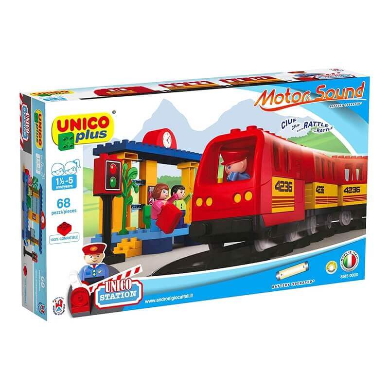 Unico Plus Τουβλάκια - Κατασκευή Τρένο με Κίνηση, Ήχους και Γραμμές 68 κομ. Unico Plus Τουβλάκια - Κατασκευή Τρένο με Κίνηση, Ήχους και Γραμμές 68 κομ.