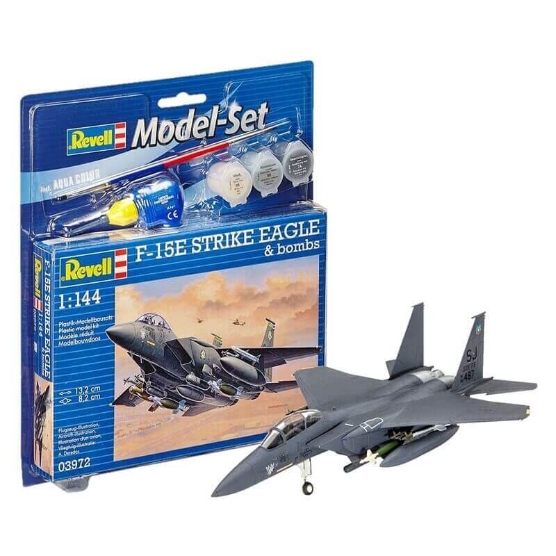 Πολεμικό Αεροπλάνο F-15E Strike Eagle Σετ Δώρου με Χρώματα & Κόλλα 1/144 - Revell 63972Πολεμικό Αεροπλάνο F-15E Strike Eagle Σετ Δώρου με Χρώματα & Κόλλα 1/144 - Revell 63972