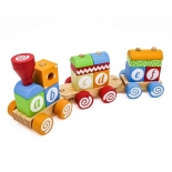 Ξύλινο Εκπαιδευτικό Τρενάκι - Eva Toys W04A393