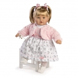 Κούκλα Baby Dulzon 62εκ. με Ήχους, Πιπίλα και Φόρεμα - Berbesa (8053)