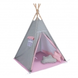 Παιδική Σκηνή Baby Adventure Teepee Gray Pink Star