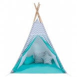 Παιδική Σκηνή Baby Adventure Teepee Grey Wave Mint