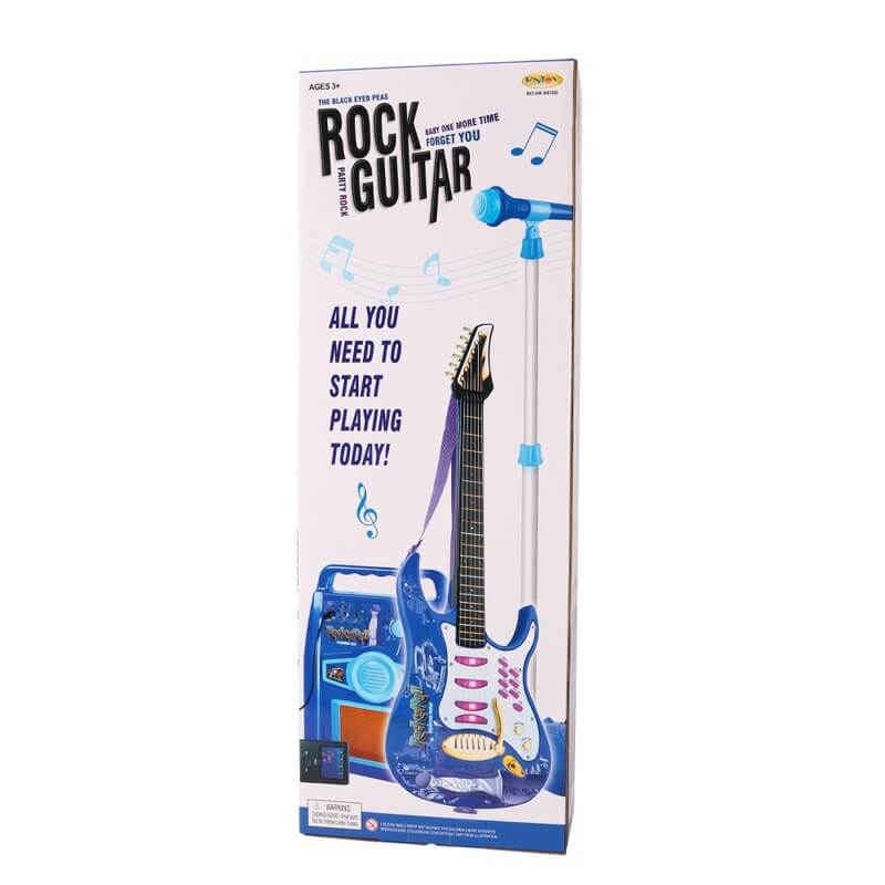 Rock Guitar Παιδική Κιθάρα με Ενισχυτή και Μικρόφωνο Μπλε (29.8010D-B)Rock Guitar Παιδική Κιθάρα με Ενισχυτή και Μικρόφωνο Μπλε (29.8010D-B)