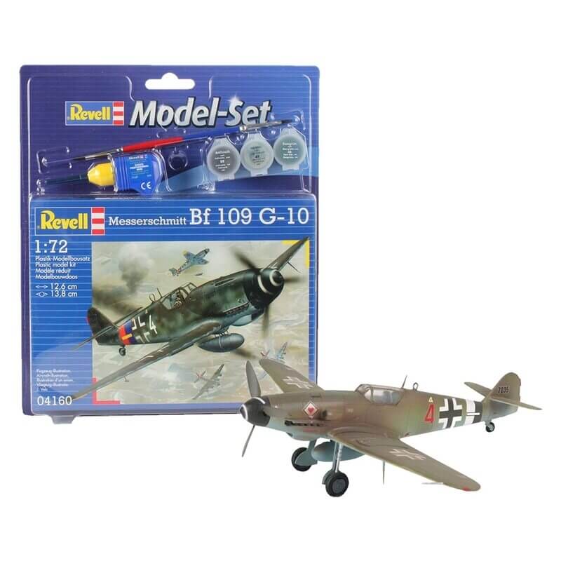 Πολεμικό Αεροπλάνο Messerschmitt Bf-109 1/72- Σετ Δώρου με Χρώματα & Κόλλα - Revell 64160Πολεμικό Αεροπλάνο Messerschmitt Bf-109 1/72- Σετ Δώρου με Χρώματα & Κόλλα - Revell 64160