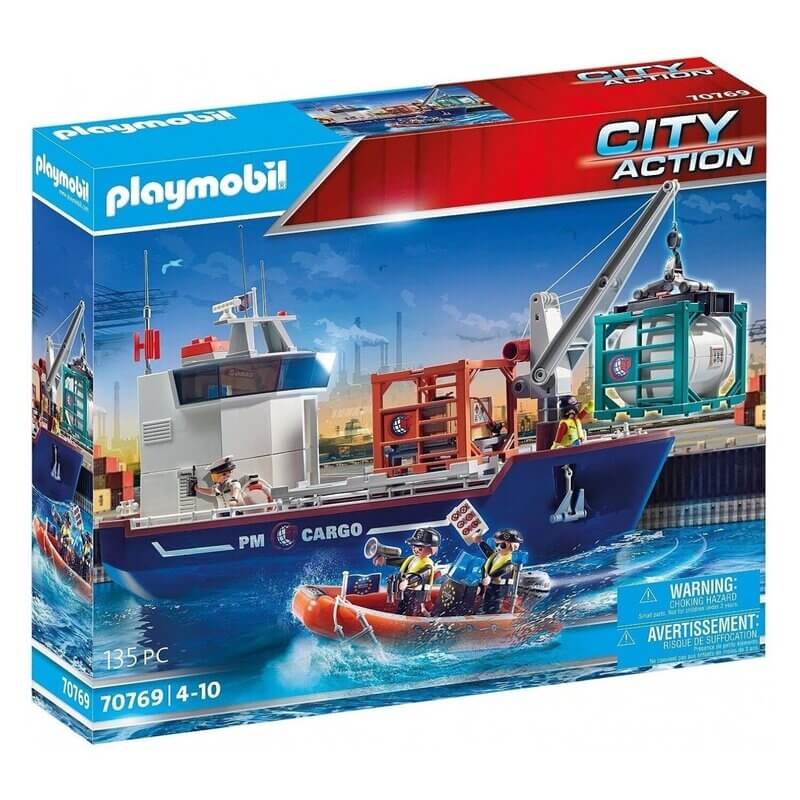 Playmobil City Action - Φορτηγό Πλοίο και Ταχύπλοο Σκάφος Τελωνειακών (70769)Playmobil City Action - Φορτηγό Πλοίο και Ταχύπλοο Σκάφος Τελωνειακών (70769)