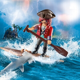 Playmobil Special Plus - Πειρατής με Σχεδία και Σφυροκέφαλος Καρχαρίας (70598)