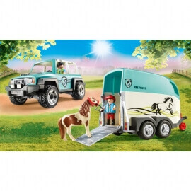 Playmobil Country - Όχημα με Τρέιλερ Μεταφοράς Πόνυ (70511)