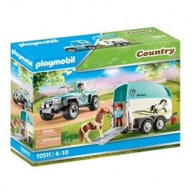 Playmobil Country - Όχημα με Τρέιλερ Μεταφοράς Πόνυ (70511)