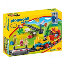 Playmobil 1.2.3. Σετ Τρένου με Ζωάκια και Επιβάτες (70179)