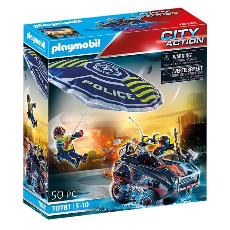 Playmobil City Action - Καταδίωξη Aμφίβιου Oχήματος από Aστυνομικό Aλεξίπτωτο (70781)Playmobil City Action - Καταδίωξη Aμφίβιου Oχήματος από Aστυνομικό Aλεξίπτωτο (70781)