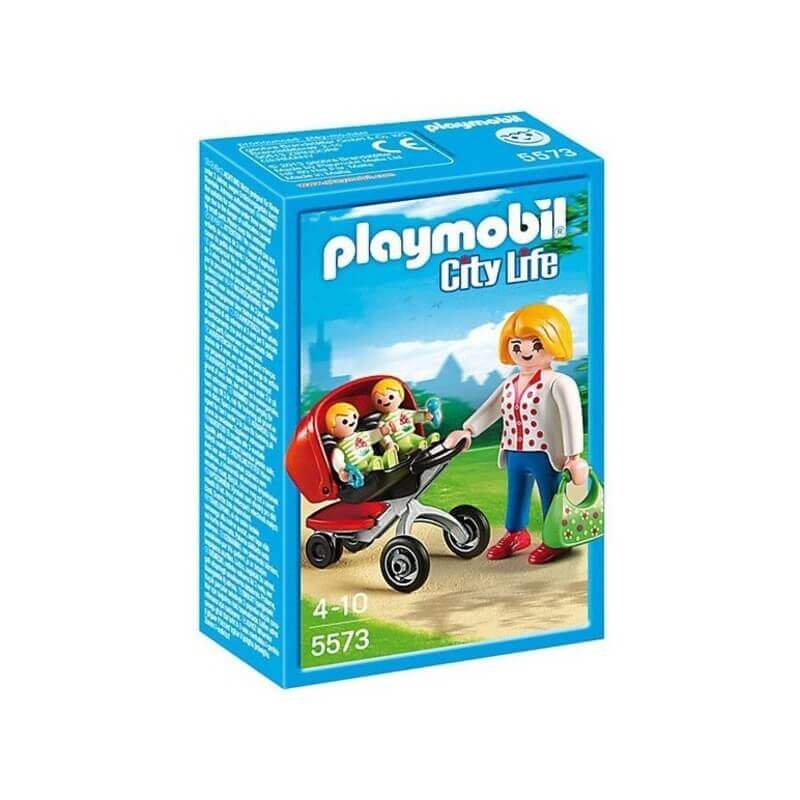 Playmobil City Life - Μαμά με Δίδυμα και Καροτσάκι (5573)