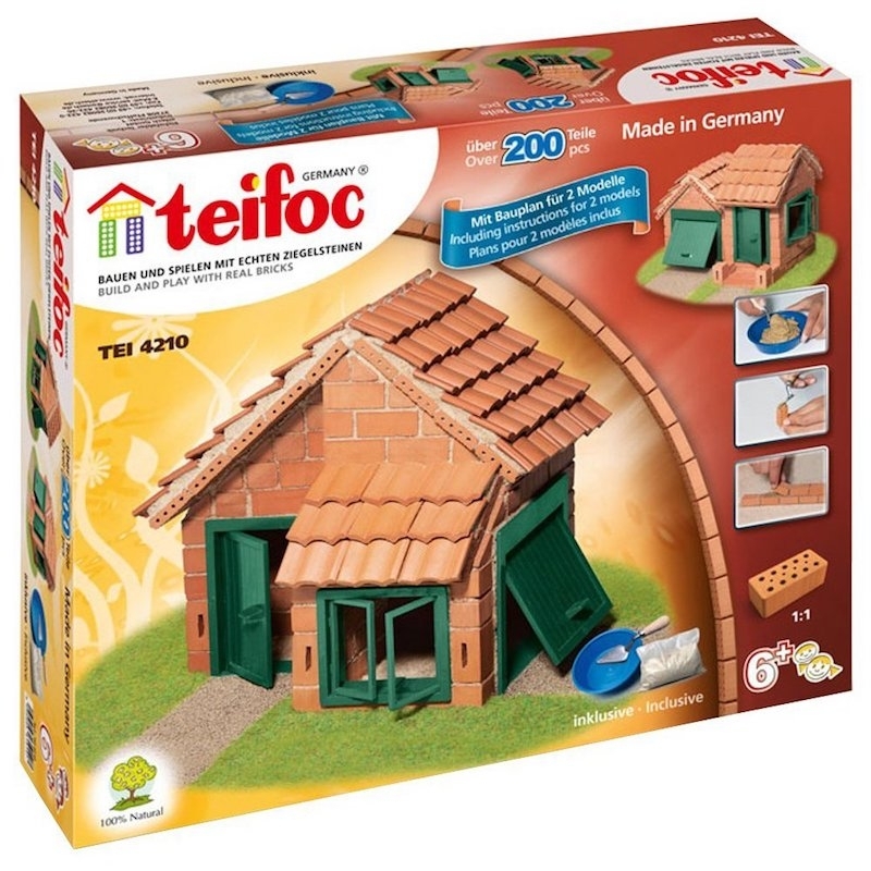 Teifoc - Χτίζοντας με Πραγματικά Τουβλάκια 'Σπίτι με Γκαράζ' 2 σχέδια
