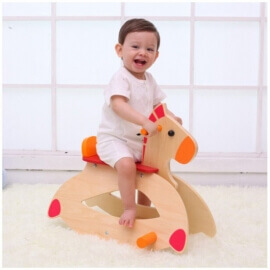 Ξύλινo Κουνιστό Αλογάκι Rocking Horse - Classic World (2869)