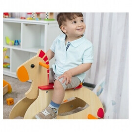 Ξύλινo Κουνιστό Αλογάκι Rocking Horse - Classic World (2869)