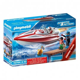 Playmobil Sports & Action - Αγωνιστικό Ταχύπλοο Σκάφος με Μοτέρ (70744)