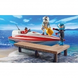 Playmobil Sports & Action - Αγωνιστικό Ταχύπλοο Σκάφος με Μοτέρ (70744)