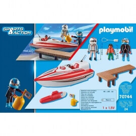 Playmobil Sports & Action - Αγωνιστικό Ταχύπλοο Σκάφος με Μοτέρ (70744)