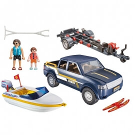 Playmobil Family Fun - Φορτηγάκι με Τρέιλερ και Ταχύπλοο (70534)