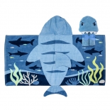 Παιδική Πετσέτα - Poncho για τη Θάλασσα με Κουκούλα "Καρχαρίας" (60 x 117 εκ) - Stephen Joseph  (SJ100480Α)