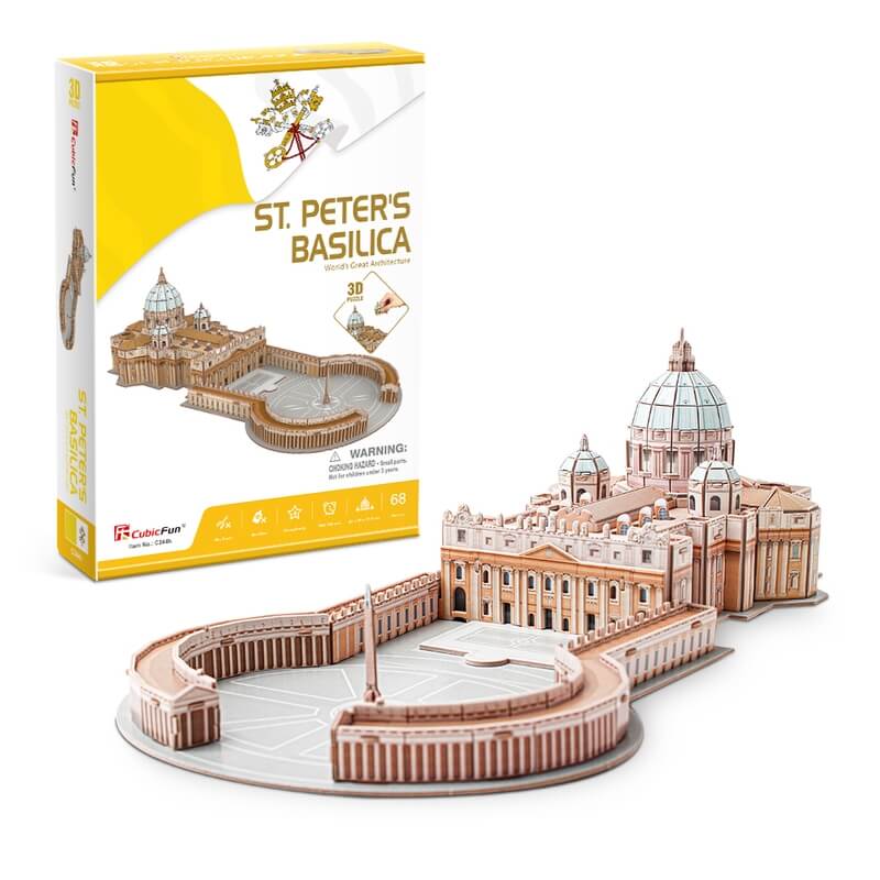 3D Παζλ St.Peter's Basilica - Βασιλική του Αγ. Πέτρου 68 κομ (C244h)3D Παζλ St.Peter's Basilica - Βασιλική του Αγ. Πέτρου 68 κομ (C244h)