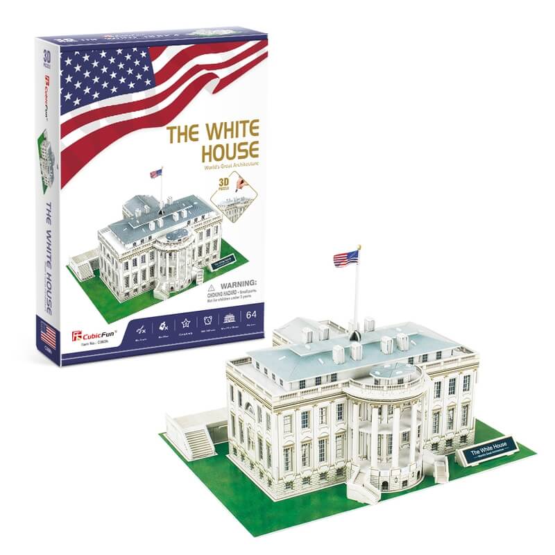 3D Παζλ The White House - Λευκός Οίκος 64 κομ (C060h)3D Παζλ The White House - Λευκός Οίκος 64 κομ (C060h)