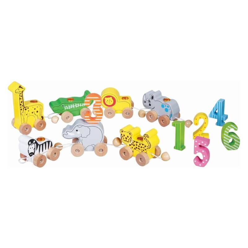 Ξύλινο Τρανάκι με Ζωάκια και Αριθμούς Spielmaus (42708429) Ξύλινο Τρανάκι με Ζωάκια και Αριθμούς Spielmaus (42708429)