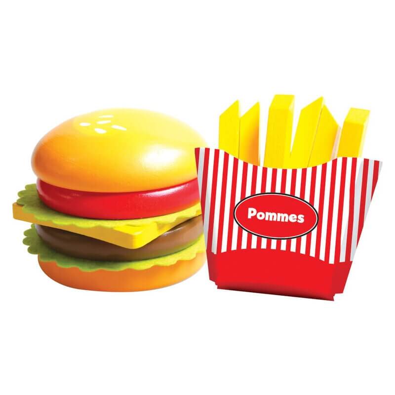 Ξύλινο Burger με Πατάτες - Beeboo (45009009) Ξύλινο Burger με Πατάτες - Beeboo (45009009)