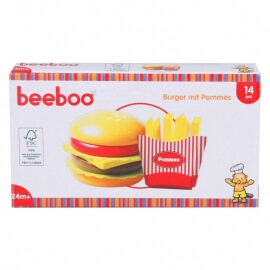 Ξύλινο Burger με Πατάτες - Beeboo (45009009)