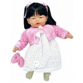Κούκλα Baby Dulzon Κινέζα 62εκ με Ήχους και Πιπίλα - Berbesa (8040)