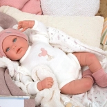 Μωρό Νεογέννητο Reborn Ona 45εκ. με Μηχανισμό Αναπνοής & Κουβερτάκι - Munecas Arias (98125)