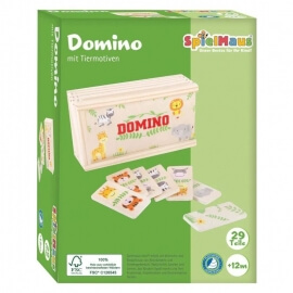 Ξύλινο Ντόμινο 28 τμχ με Ζωάκια - Spielmaus (60531498)