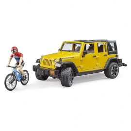 Bruder - Jeep Wrangler Rubicon με Ποδηλάτη και Mountain Bike (02543)