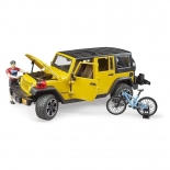 Bruder - Jeep Wrangler Rubicon με Ποδηλάτη και Mountain Bike (02543)