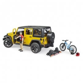 Bruder - Jeep Wrangler Rubicon με Ποδηλάτη και Mountain Bike (02543)