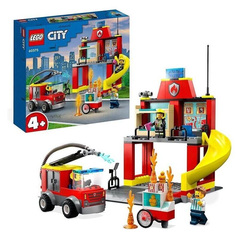Lego City - Πυροσβεστικός Σταθμός Και Πυροσβεστικό Φορτηγό (60375)