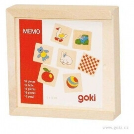 Επιτραπέζιο Memory σε Ξύλινο Κουτί - Goki (WG080)
