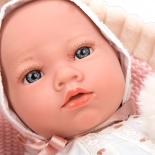 Μωρό Elegance Aria 38εκ με ρεαλιστικό Βάρος και Καλάθι Ροζ - Munecas Arias (60680)