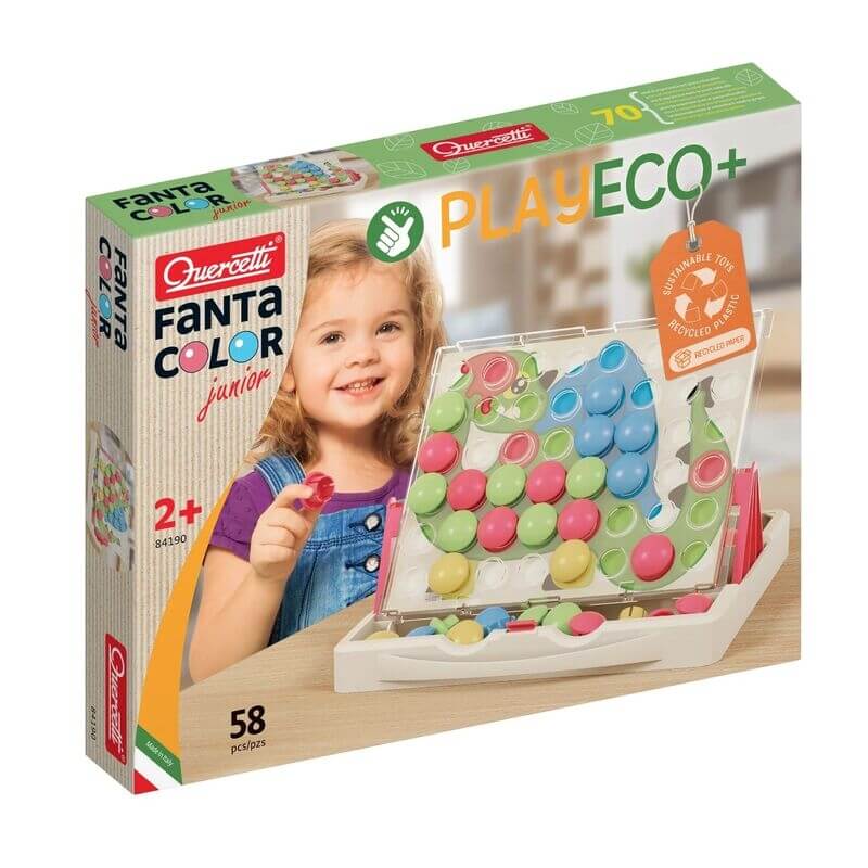 Κατασκευή Μωσαϊκό Fantacolor με 58 Κουμπάκια - Quercetti Play Eco+ (4400)