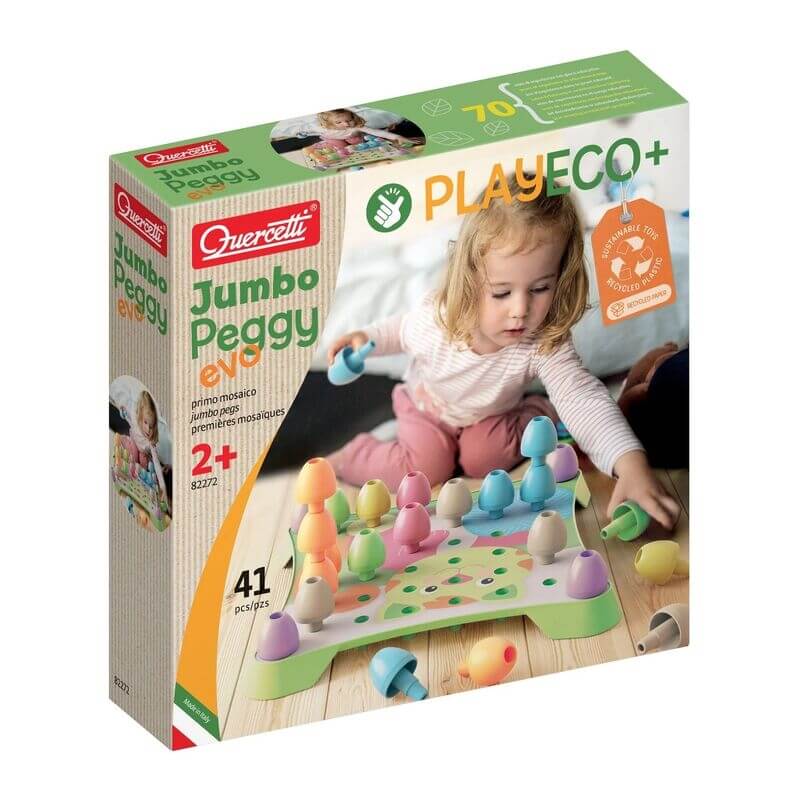 Ψηφιδωτή Κατασκευή Jumbo Peggy Evo - Quercetti Play Eco+ (82272)Ψηφιδωτή Κατασκευή Jumbo Peggy Evo - Quercetti Play Eco+ (82272)