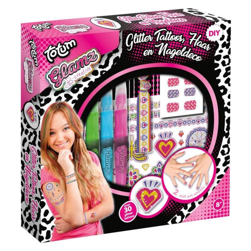 Παιδικό Σετ Glamz με Glitter Tattoo, Stickers Νυχιών και Χρώμα Μαλλιών  (89449481)