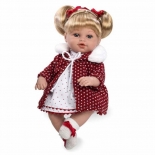 Κούκλα με Πιπίλα και 'Ηχους - Emma Κόκκινη-33cm